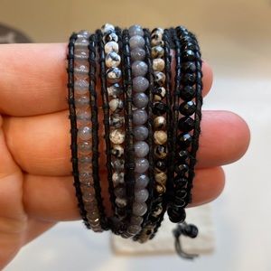 Neutral Leather Victoria Emerson Wrap Bracelet